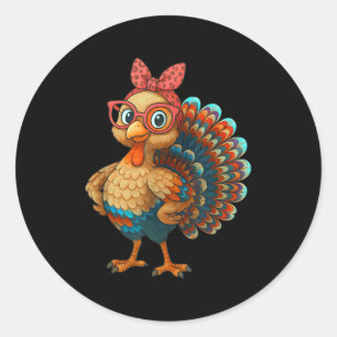 Gobble Turkey Day Happy Thanksgiving For Toddlers Classic Round Sticker