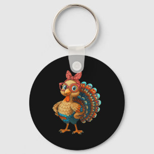 Gobble Turkey Day Happy Thanksgiving For Toddlers  Keychain