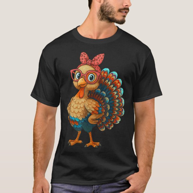 Gobble Turkey Day Happy Thanksgiving For Toddlers  T-Shirt (Front)
