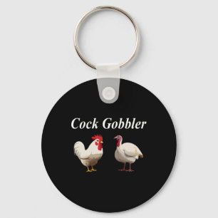 Gobbler Thanksgiving Day Funny Raunchy Adult Dirty Keychain