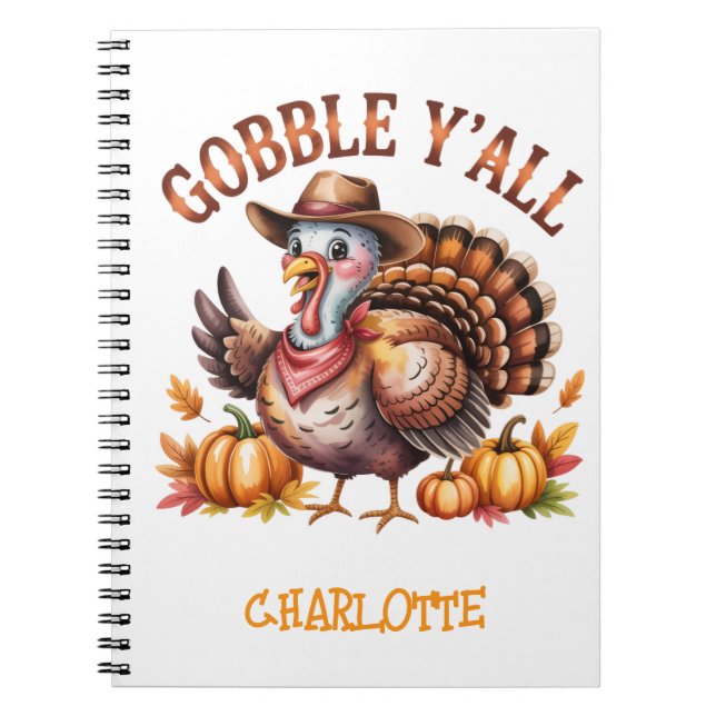 Gobbley'all westernthanksgiving  notebook (Front)