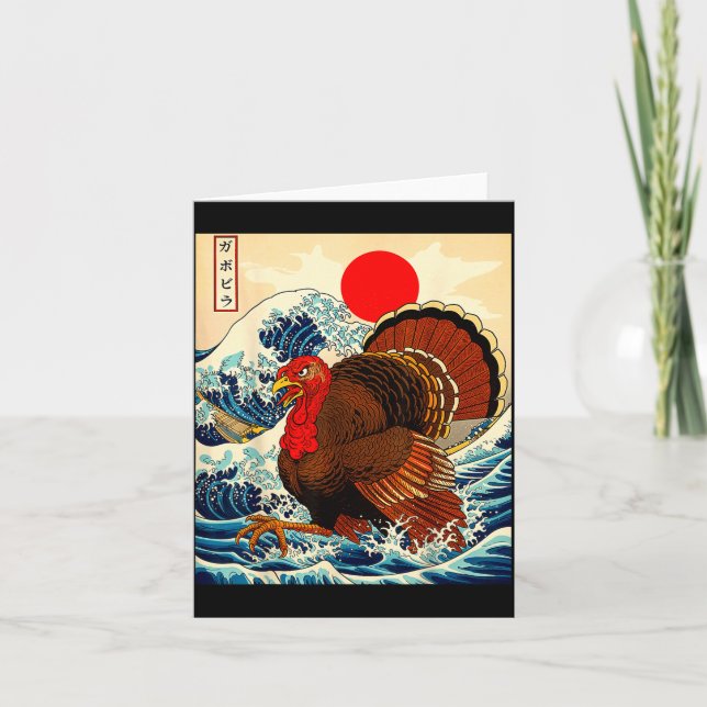 Gobblezilla Turkey Funny Thanksgiving For Men Wome Card (Front)