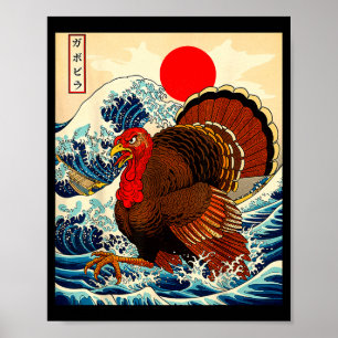 Gobblezilla Turkey Funny Thanksgiving For Men Wome Poster