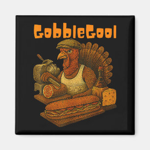 Gobbol Turkey Day Thanksgiving Funny Gobble Thankf Magnet