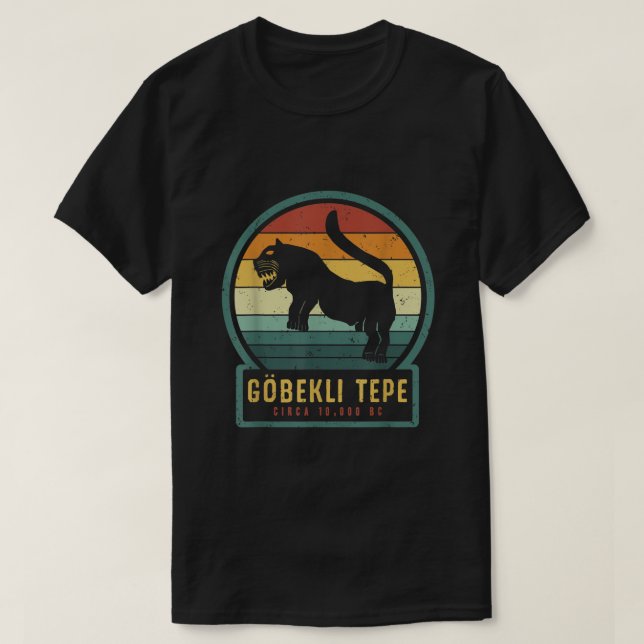 Gobekli Tepe Lion Large Cat Ancient Megalithic Str T-Shirt (Design Front)