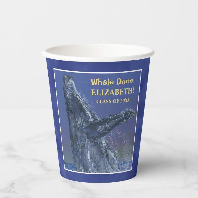 Gobelet de fête de fin d'études Fun Whale (Recto)