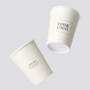 Gobelet en papier personnalisé avec logo d'entrepr
