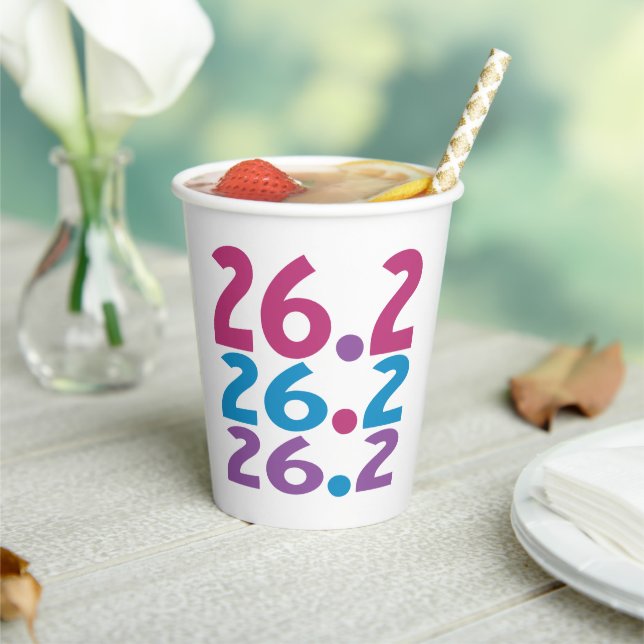 Gobelets En Papier 26.2 marathonien - Marathon Runner thème (Insitu)