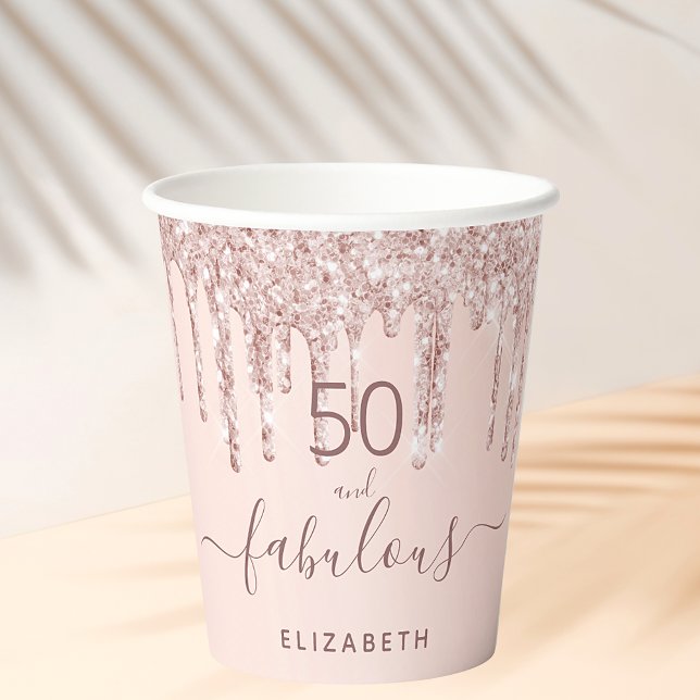 Gobelets En Papier 50 fabuleux monogramme de parties scintillant en o (Créateur téléchargé)