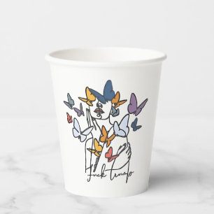 Gobelets En Papier 86 47 T-shirt Floral anti-Trump, Président de l'op
