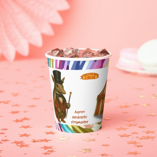 Gobelets En Papier Aardvark ringmaster (Insitu)