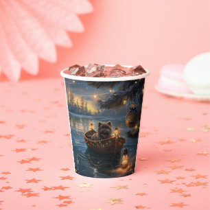 Gobelets En Papier Affenpinscher Festive Christmas Voyage