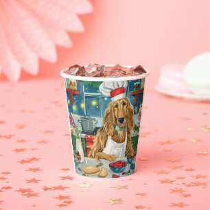 Gobelets En Papier Afghan Hound Holiday Baking : Noël festif