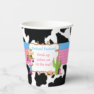 Gobelets En Papier African American Cowgirl Western Anniversaire