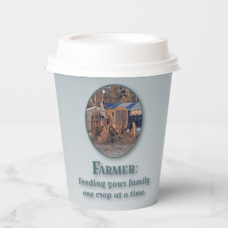 Gobelets En Papier Agriculteurs qui vous nourrissent Famille Une cult