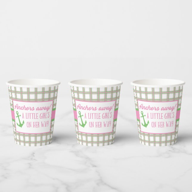 Gobelets En Papier Ahoy C'est un garçon Baby shower nautique (Multi)