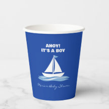 Ahoy It's a Boy! Blue Nautical Boat Baby Shower 