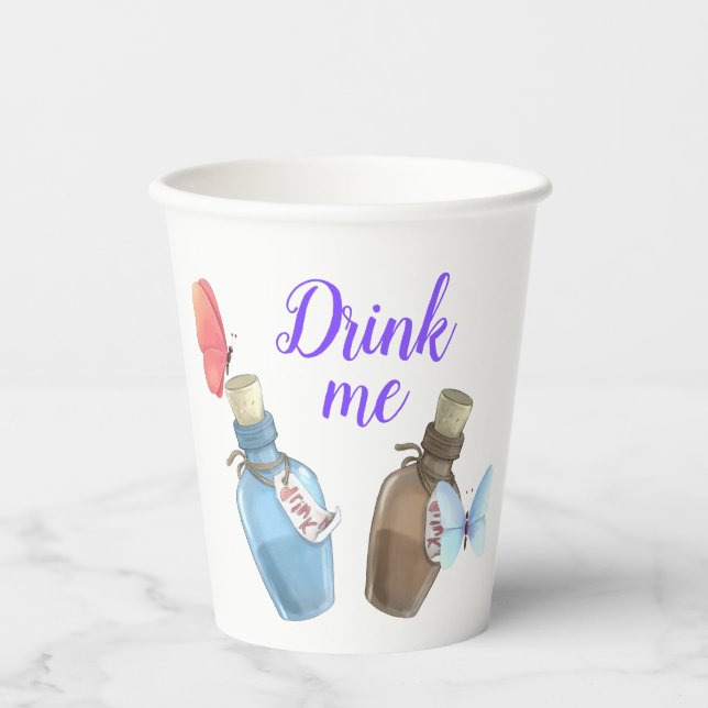 Gobelets En Papier Alisa dans l'Onederland (Recto)