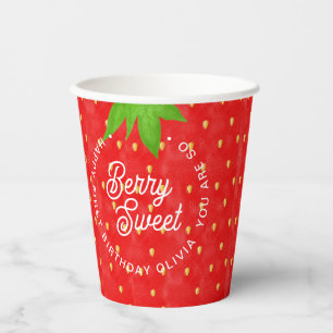 Gobelets En Papier Alors Berry Sweet Strawberry Anniversaire