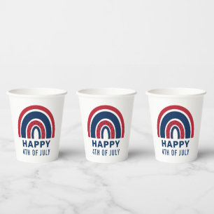 Gobelets En Papier American Rainbow USA Independence Day 4 juillet