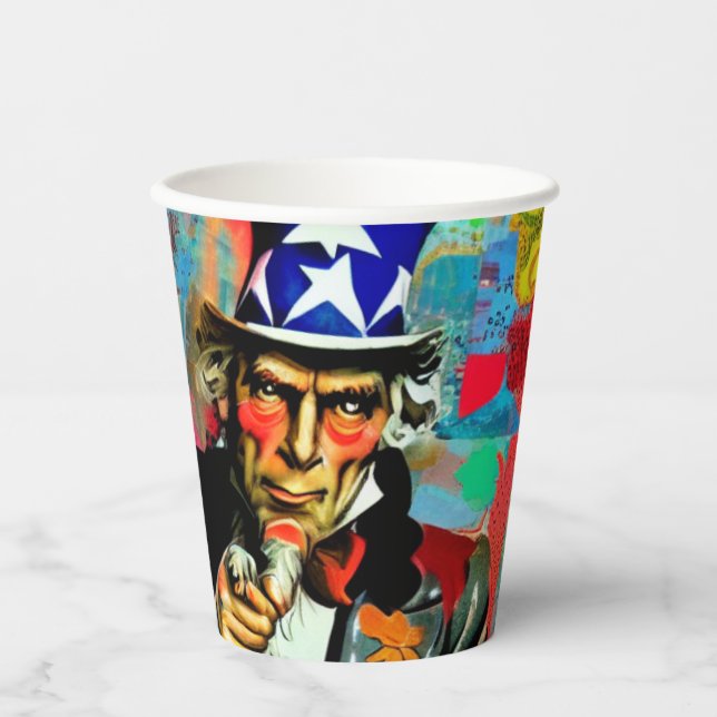 Gobelets En Papier American Uncle Sam (Recto)