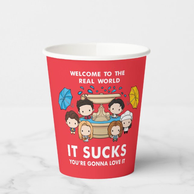 Gobelets En Papier AMIS™ | Bienvenue dans le monde réel Chibi (Gauche)