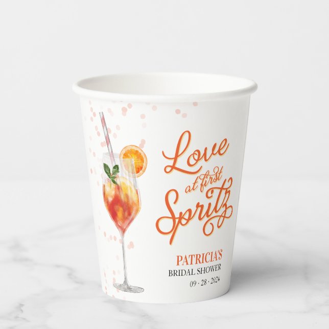 Gobelets En Papier Amour à la Fête des mariées First Spritz (Verso)
