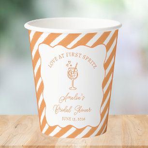 Gobelets En Papier Amour au premier Spritz Fête de mariage italien Ap