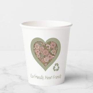 Gobelets En Papier Amour Éco et Coeur