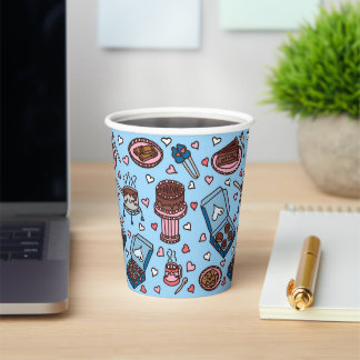 Gobelets En Papier Amoureux du chocolat mignon