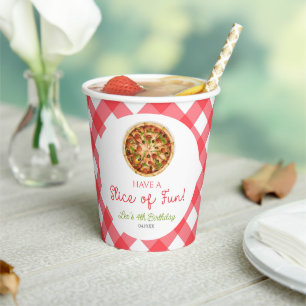 Gobelets En Papier Amusez-vous ! Pizza fête d'anniversaire