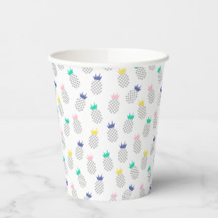 Gobelets En Papier Ananas Abstraits