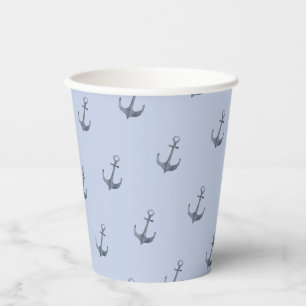Gobelets En Papier Ancre Blue Sailing Theme BABY SHOWER