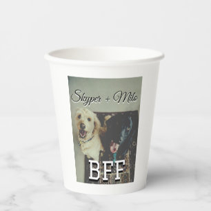 Gobelets En Papier Animaux de compagnie amis besties ajouter nom anim