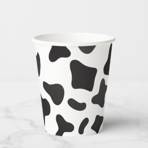 Gobelets En Papier Animaux de ferme Vache d'anniversaire Imprimer Tas
