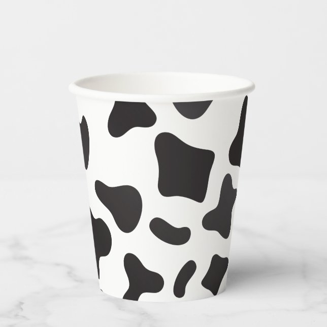 Gobelets En Papier Animaux de ferme Vache d'anniversaire Imprimer Tas (Recto)