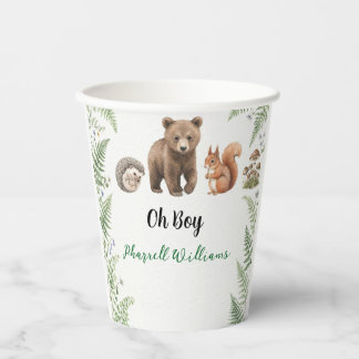 Gobelets En Papier Animaux de la forêt de boisland baby shower