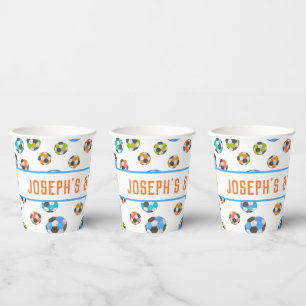 Gobelets En Papier Anniversaire de enfant de balles de football