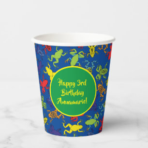 Gobelets En Papier Anniversaire de enfant de grenouilles arborescente