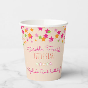 Gobelets En Papier Anniversaire de la fille Twinkle Twinkle Little St