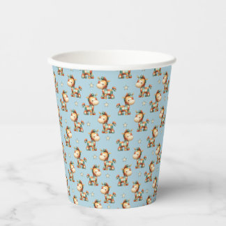 Gobelets En Papier Anniversaire de la Poney Patchwork Giddy-Up