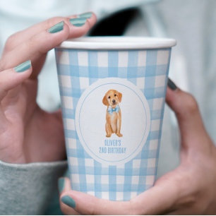 Gobelets En Papier Anniversaire de la preppie chienne