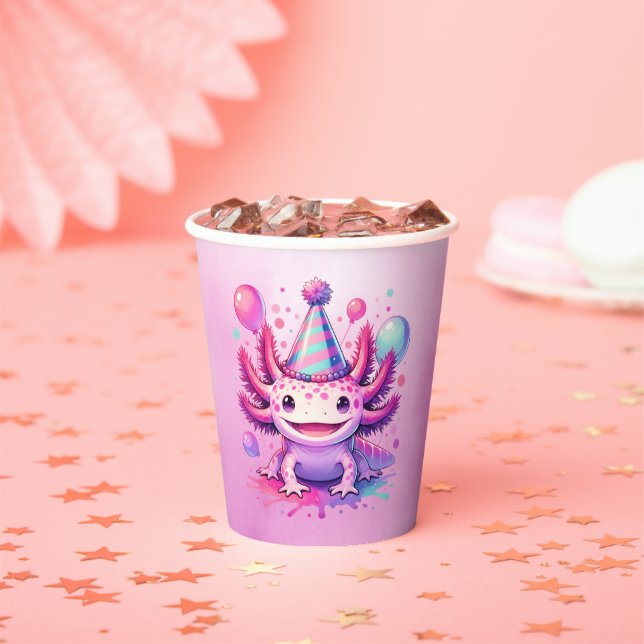 Gobelets En Papier Anniversaire de l'Anime Axolotl (Insitu)