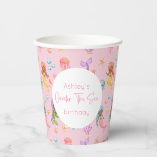 Gobelets En Papier Anniversaire de Mermaid