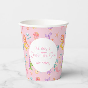 Gobelets En Papier Anniversaire de Mermaid