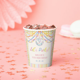 Gobelets En Papier Anniversaire de naissance coloré Fête pour enfants