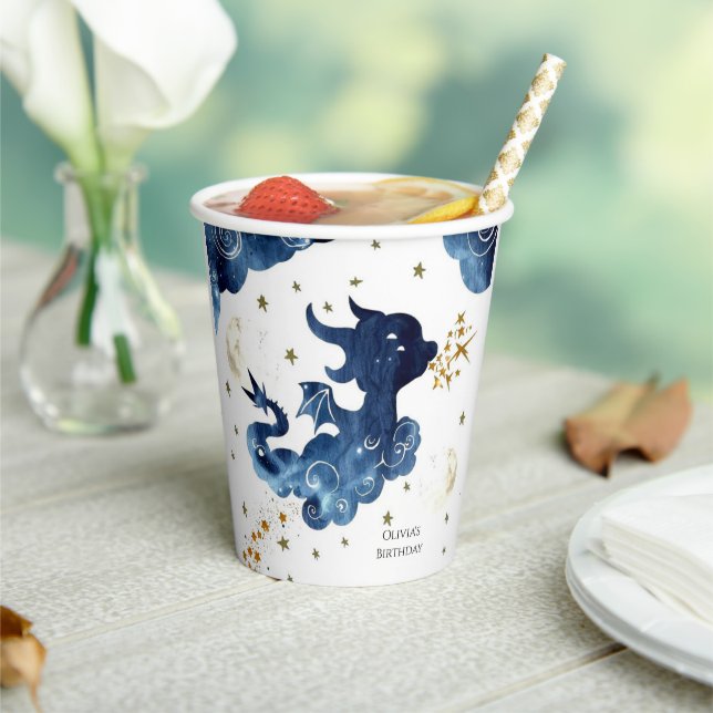 Gobelets En Papier Anniversaire du mignon Dragon (Insitu)