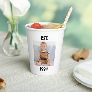 Gobelets En Papier Anniversaire personnalisé 10ème 20ème 30ème 40ème