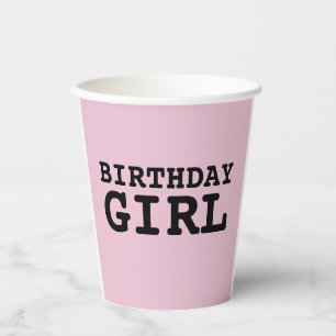 Gobelets En Papier ANNIVERSAIRE PERSONNALISÉ FÊTES ROSES FILLES Coupe