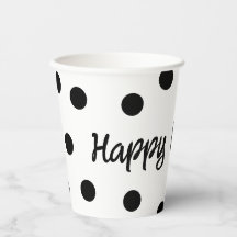 Anniversaire personnalisé noir et blanc